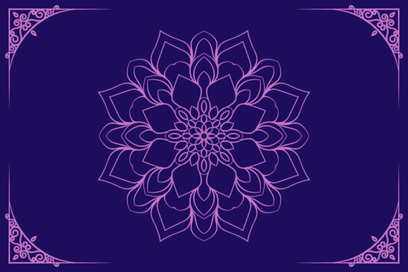 Art Mandala Floral with Frame: A Versatile Design