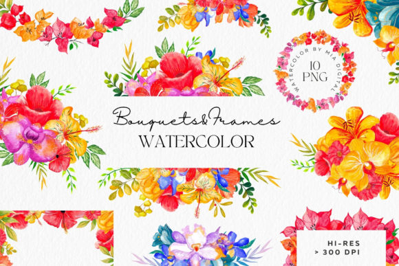 Creating Stunning Designs with Wedding Floral Bouquets and Border Frames