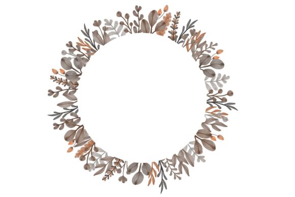 Discover the Versatility of Brown Circle Floral Frame