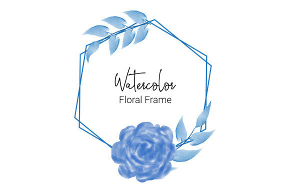 Embrace Elegance with Blue Watercolor Floral Frame Designs