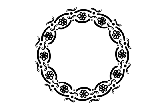 Enhance Your Designs with Floral Arrangements Circular Frame