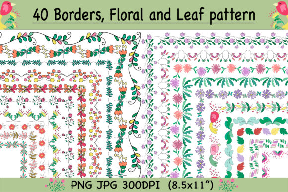 Enhancing Your Designs with Borders, Floral and Leaves Clip Arts