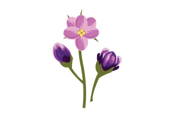 Explore the Beauty of Purple Floral Illustrations