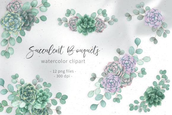 Exploring Succulent Floral Watercolor Clipart: A Versatile Design Resource