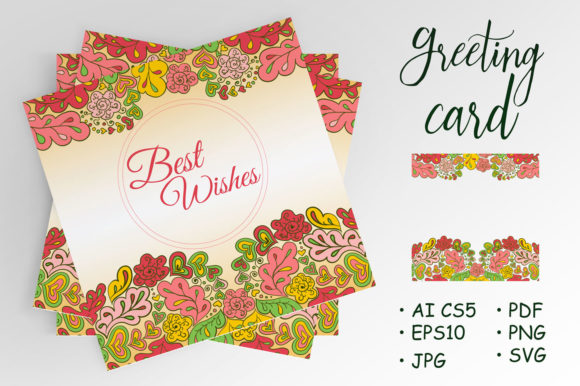 Exploring the Versatility of Floral Doodle Card Best Wishes