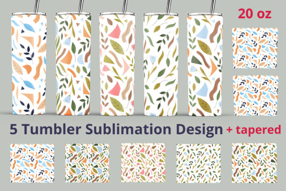 Floral Abstract Skinny Tumbler PNG: A Stylish and Versatile Design Solution
