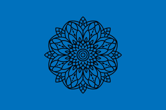 Floral Mandala Black Illustration: A Versatile Design Element for Your Creative Projects