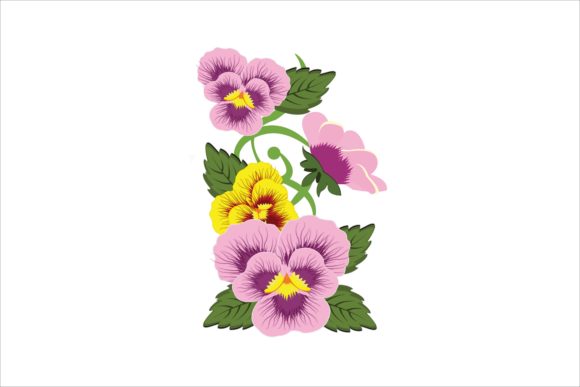 Leaf Purple Floral Flowers Illustration