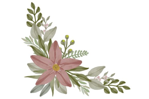 Strategic Use of Set of Dusty Pink Watercolor Floral for Enhanced Branding and Creativity