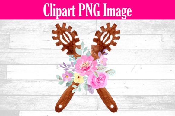 Strategic Use of Watercolor Kitchen Utensils Floral for Enhanced Branding and Productivity