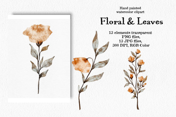 Watercolor Floral and Leaves: A Versatile Tool for Creative Projects