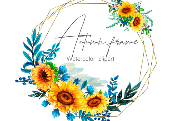 Watercolor Floral Clipart Frame: Creative Elegance