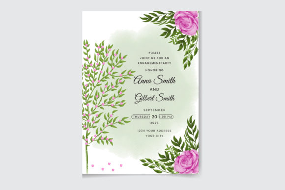 Watercolor Floral Wedding Card Design: A Touch of Elegance for Your Special Day