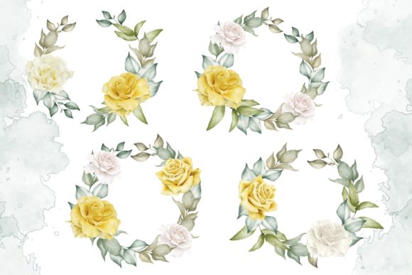 Yellow Floral Wreath Collection Template: A Perfect Blend of Elegance and Functionality